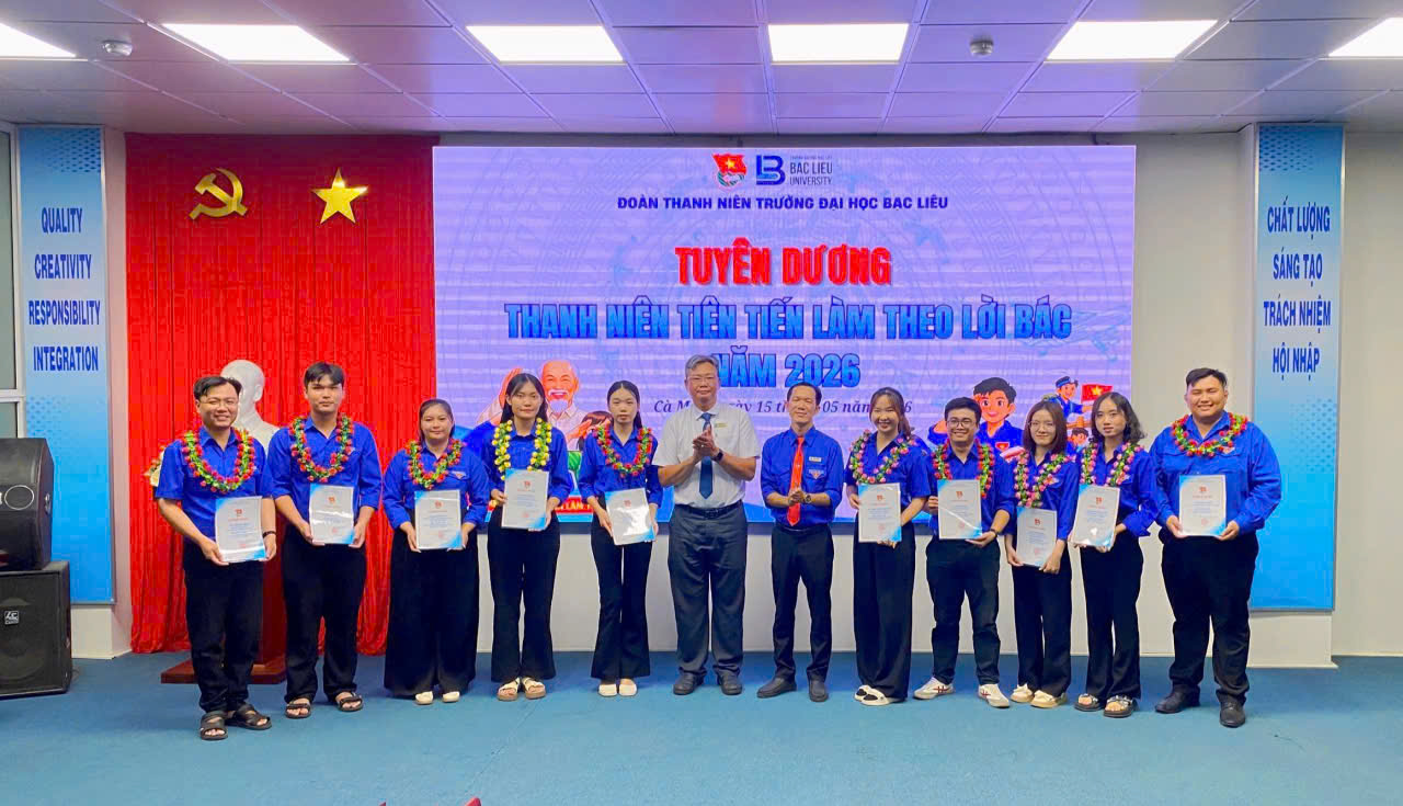 TUYÊN DƯƠNG 04 CÁN BỘ ĐOÀN TIÊU BIỂU ĐẠT DANH HIỆU “THANH NIÊN TIÊN TIẾN LÀM THEO LỜI BÁC” CẤP TRƯỜNG NĂM 2026